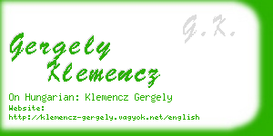 gergely klemencz business card